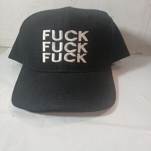 Mens Cuss Word Hat  By H. Cap Adjustable  Black
